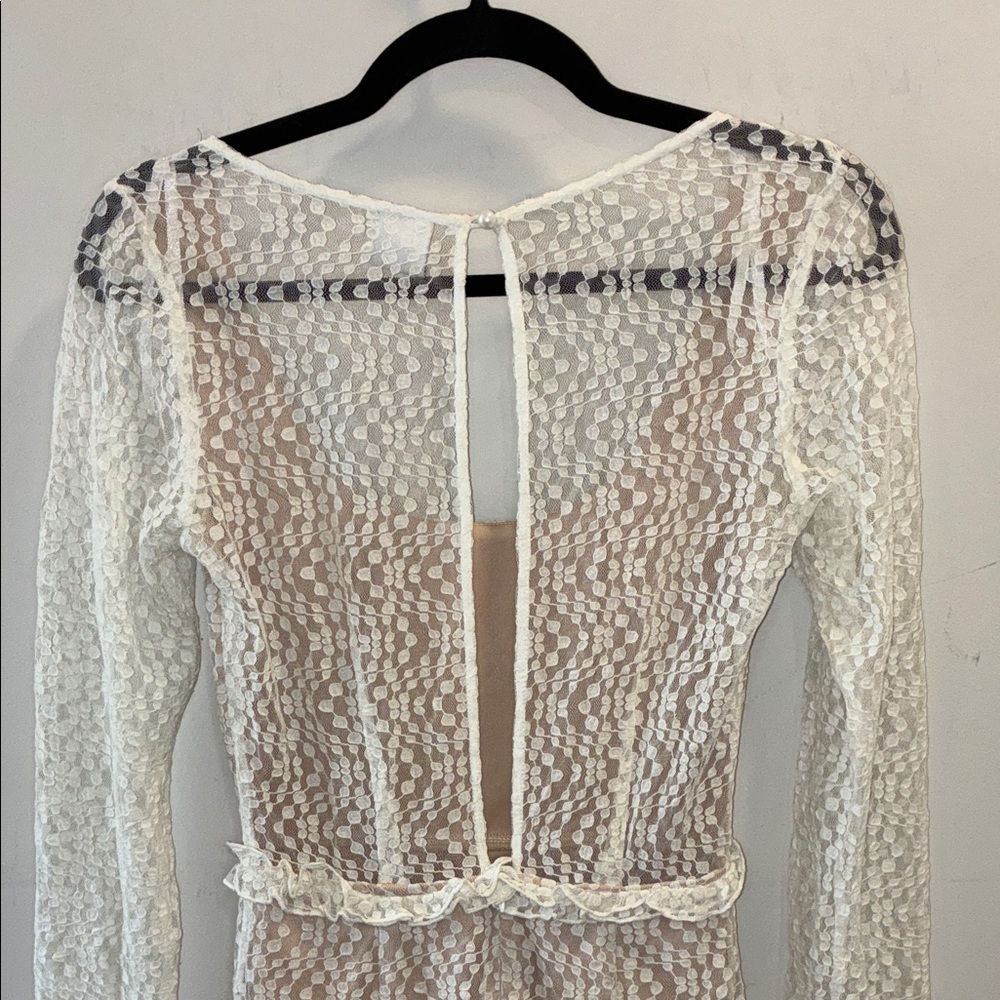 Selfie Leslie Lace Birkin Long Sleeve Sheath Dress Size Small - Picture 8 of 11